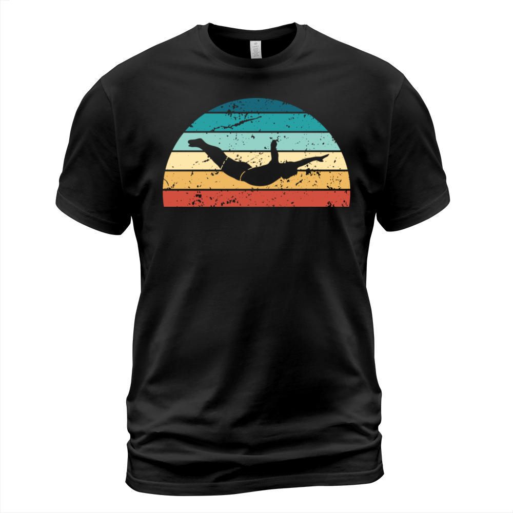 Retro Cliff Diving Sunset Vintage Dive Sunrise T-Shirt Unisex