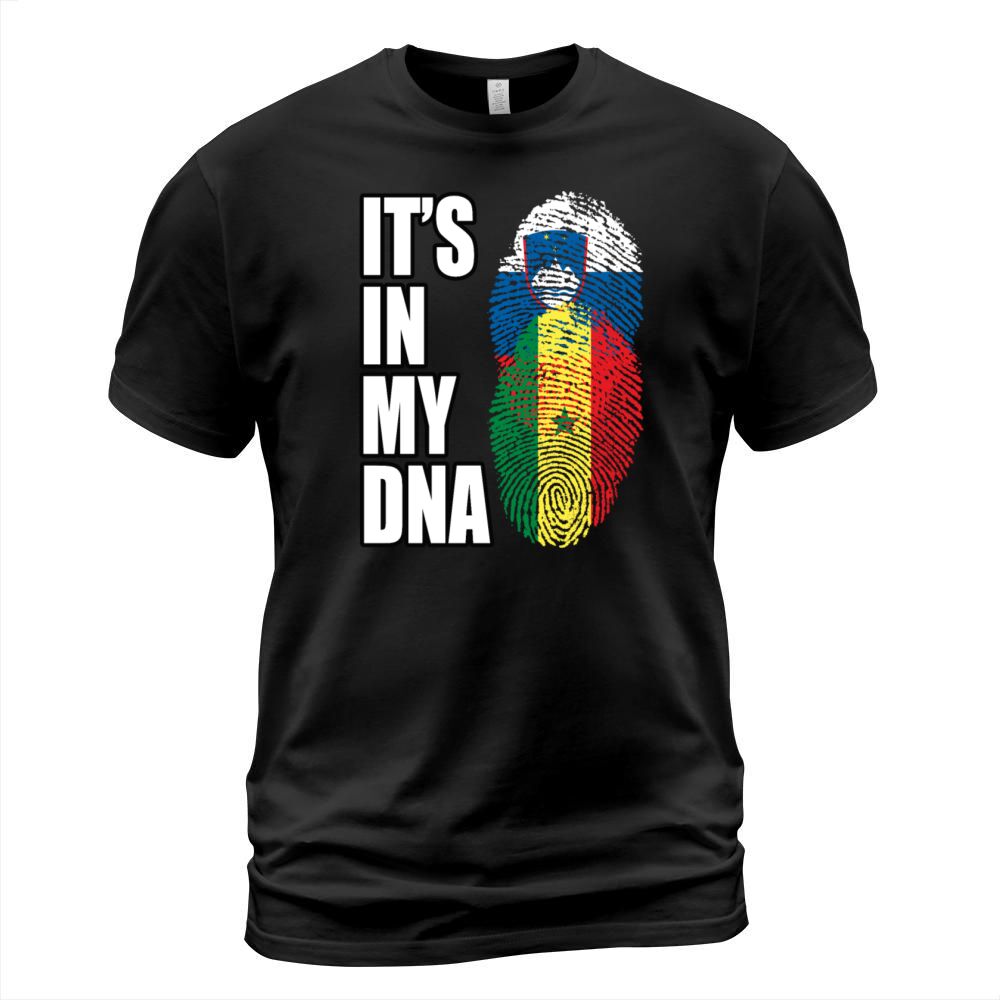 Slovenian And Senegalese Vintage Heritage DNA Flag T-Shirt Unisex
