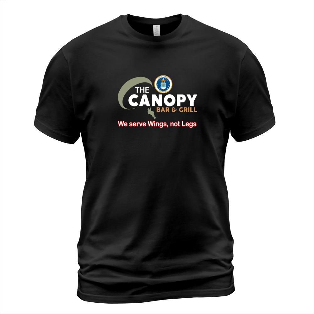 The canopy bar and grill We serve wings not legs T-Shirt Unisex