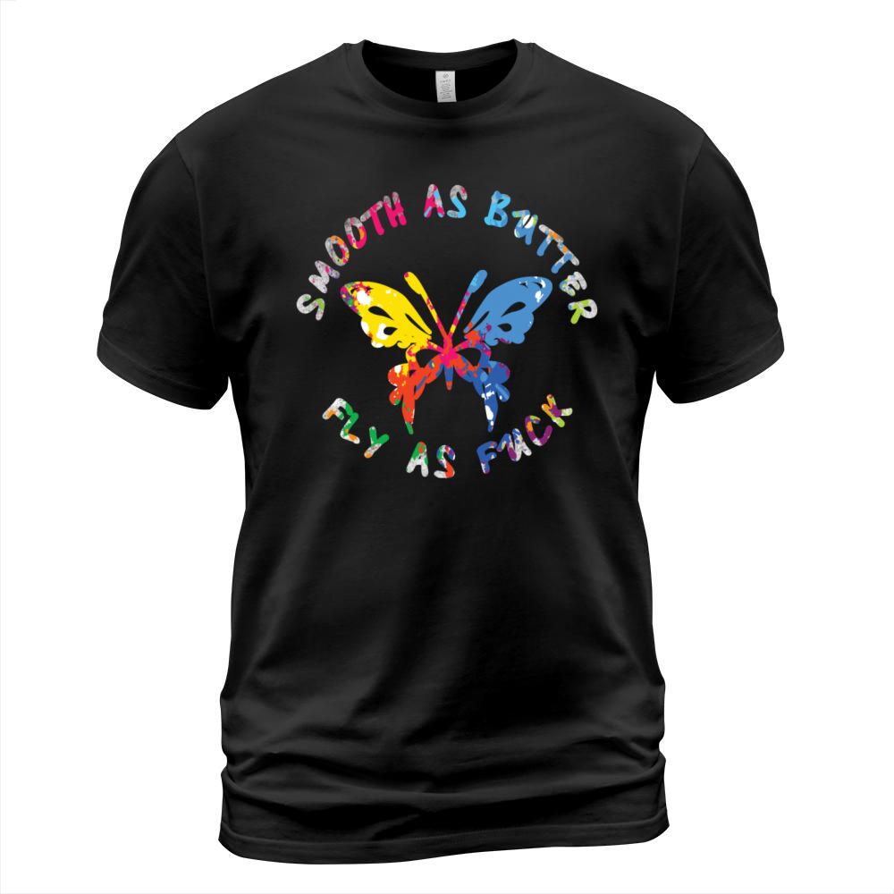 Butterfly Color Splash Dripping Colorful Paint Pun T-Shirt Unisex