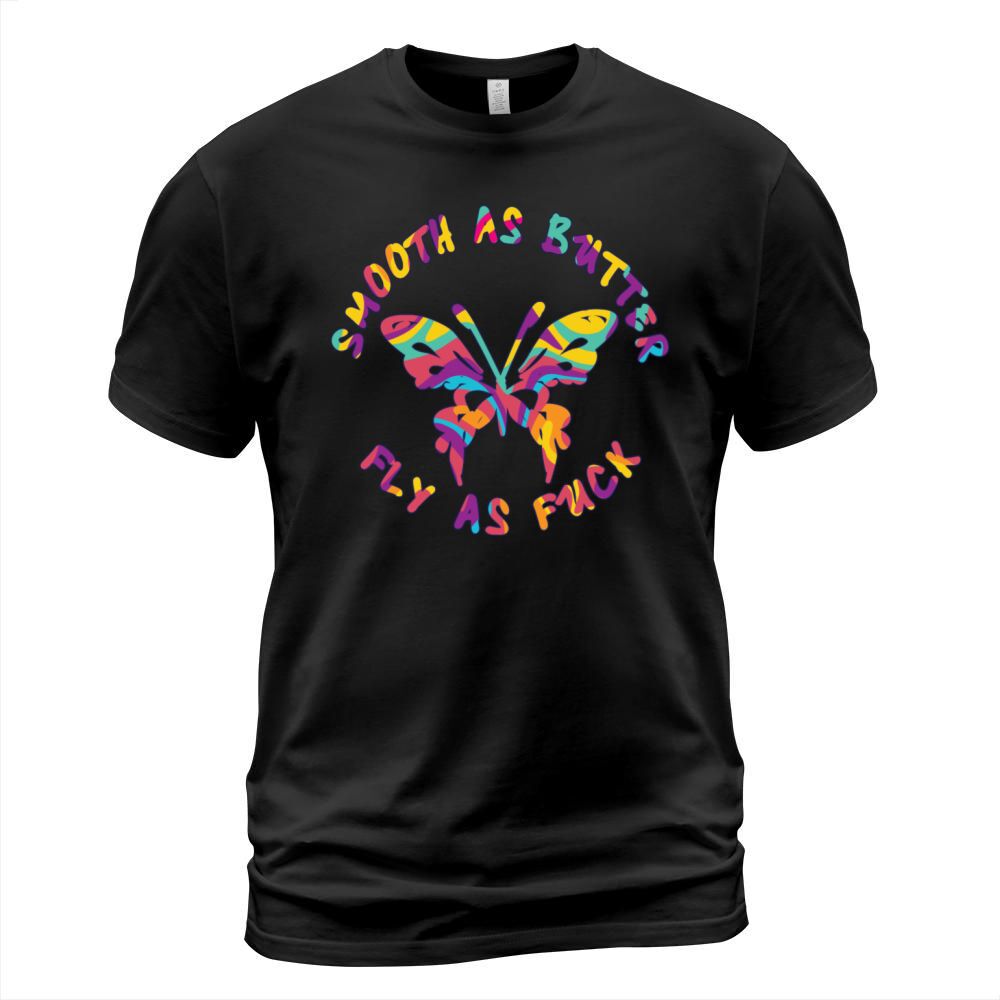 Hippie Butter Fly Color Splash Graphic Dad Gift T-Shirt Unisex