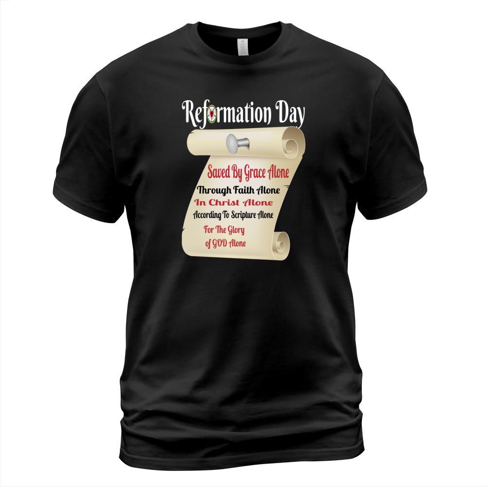 Reformation Day Five Solas Christian Theology T-Shirt - Trucker Cap T-Shirt Unisex