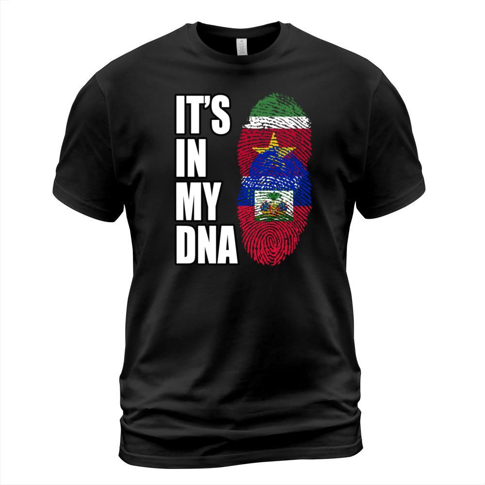 Surinamese And Haitian Vintage Heritage DNA Flag T-Shirt Unisex