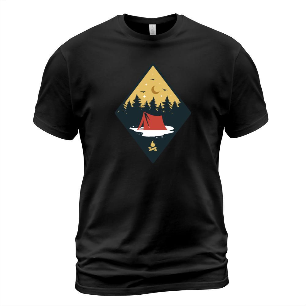 Tent With Campfire T-Shirt Unisex