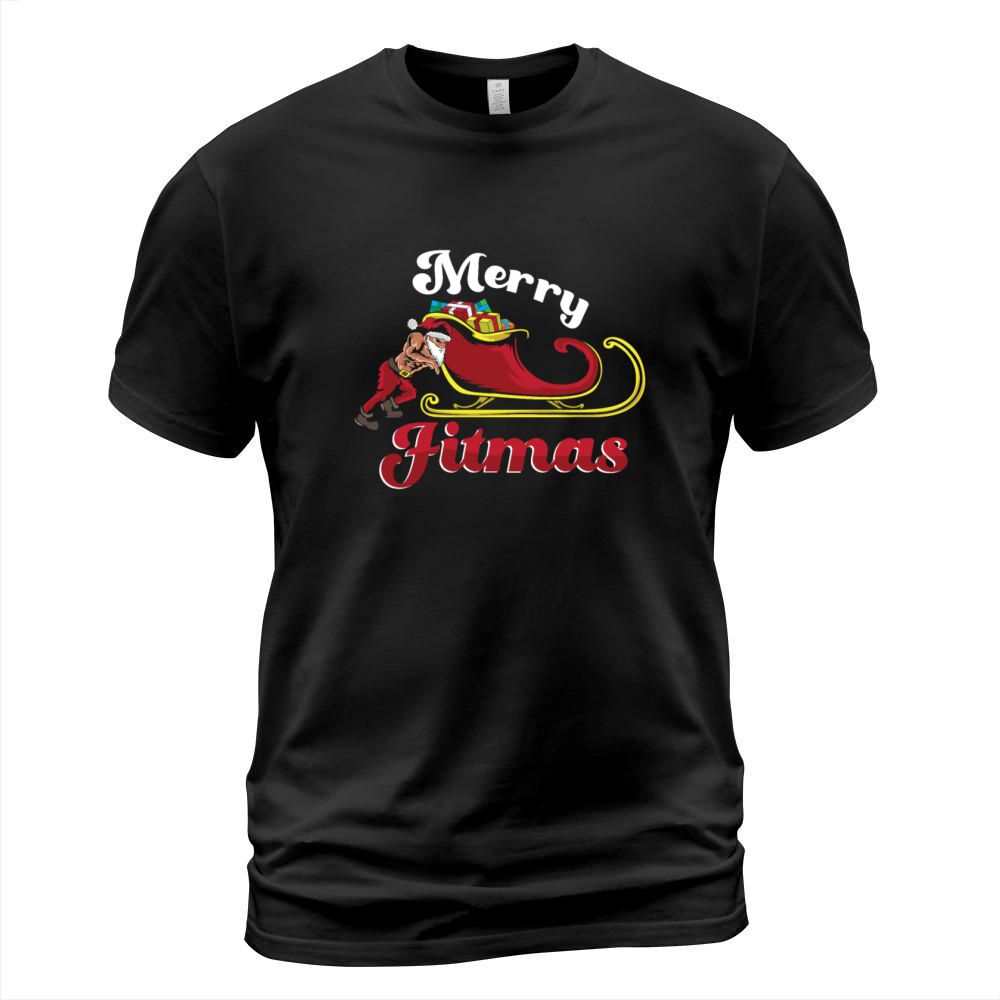 Bodybuilding Bodybuilder Christmas Santa Fitmas T-Shirt Unisex