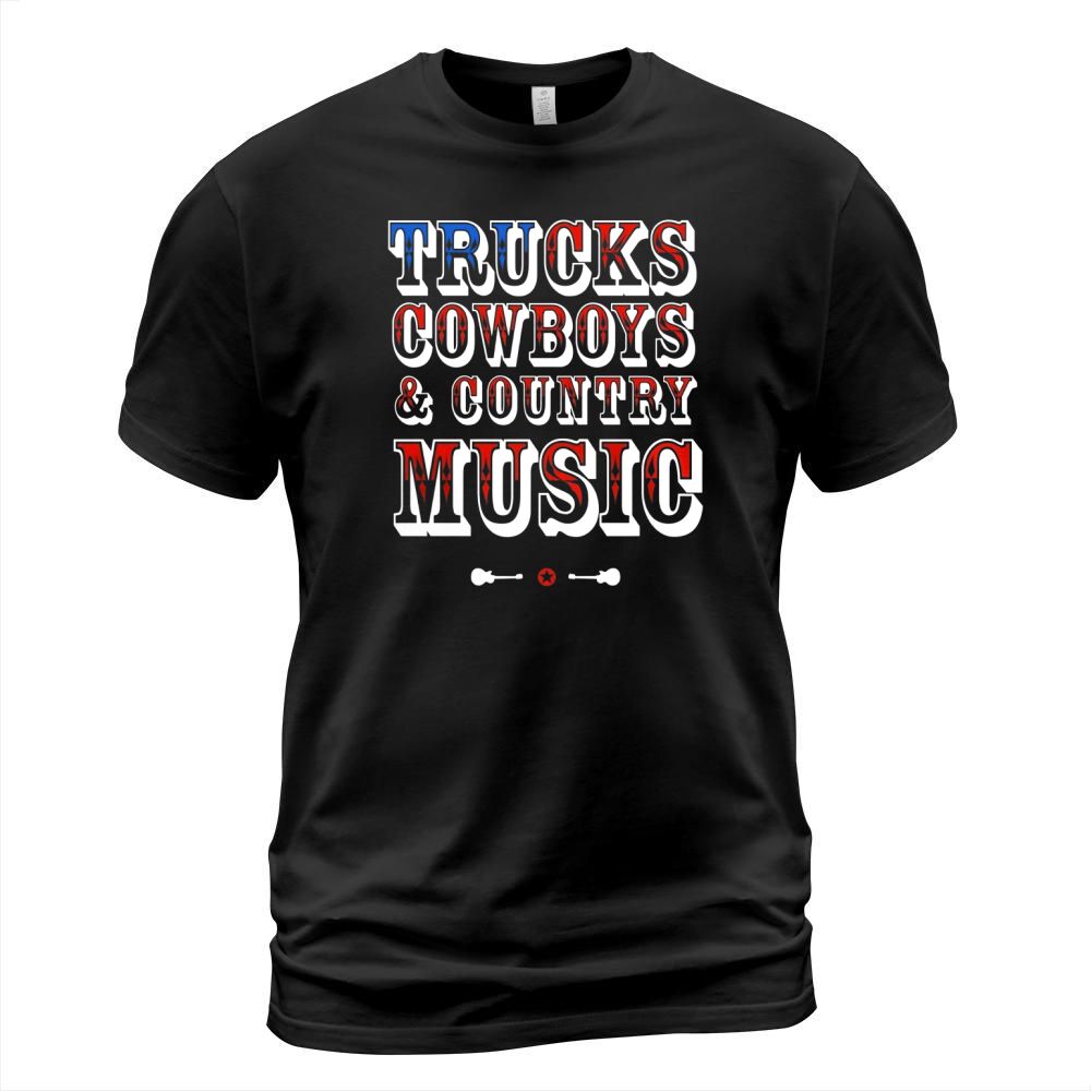 trucks, cowboys and Country Music american flag T-Shirt T-Shirt Unisex