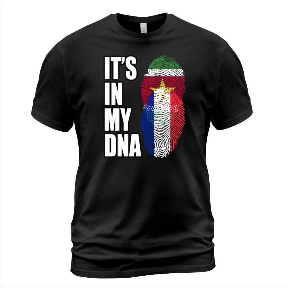Surinamese And French Vintage Heritage DNA Flag T-Shirt Unisex