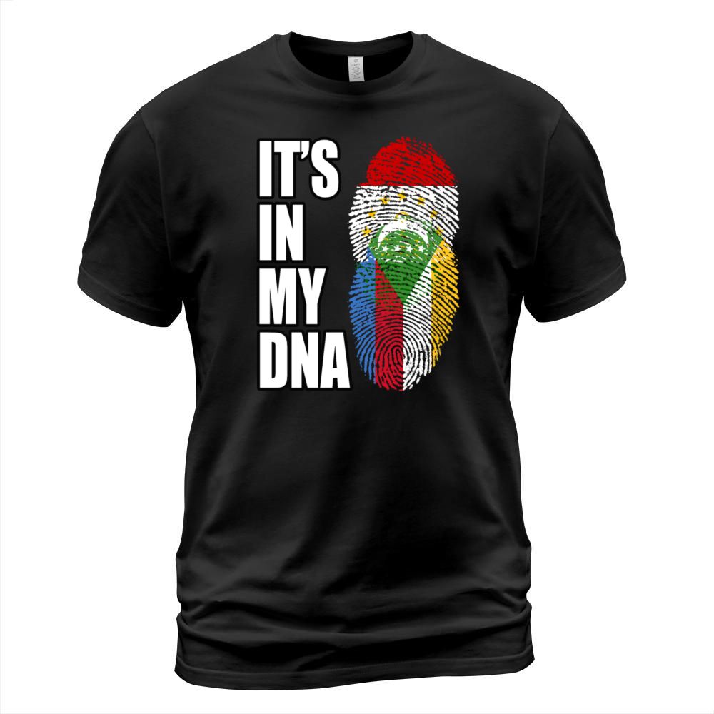 Tajikistani And Comoran Vintage Heritage DNA Flag T-Shirt Unisex