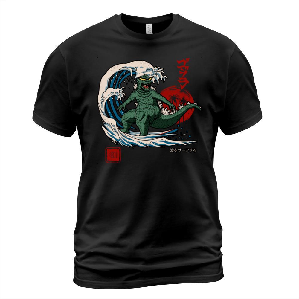 cool the great wave surfing monster japanese T-Shirt Unisex