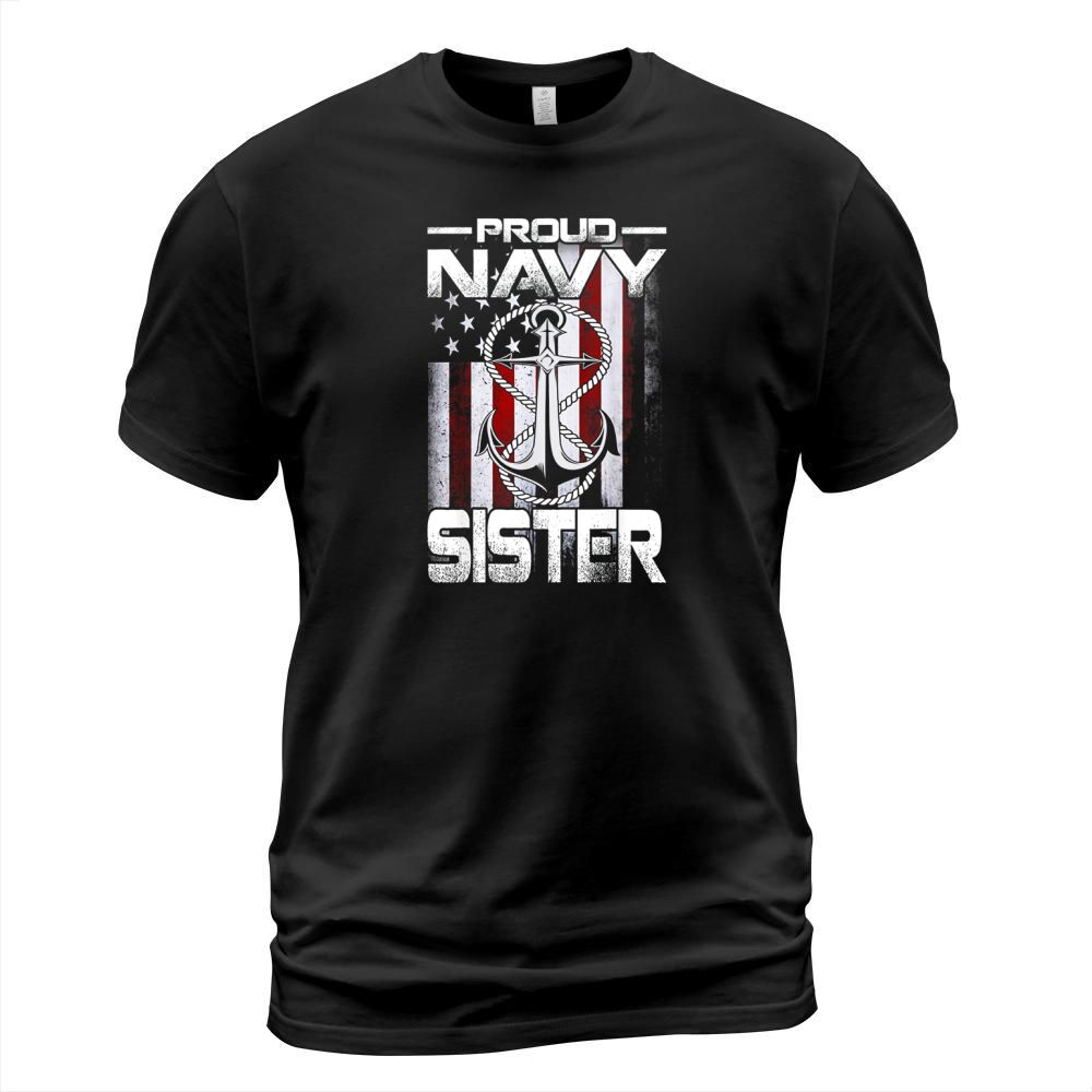 Proud Navy Sister Patriotic Sailor Usa Flag shirt T-Shirt Unisex