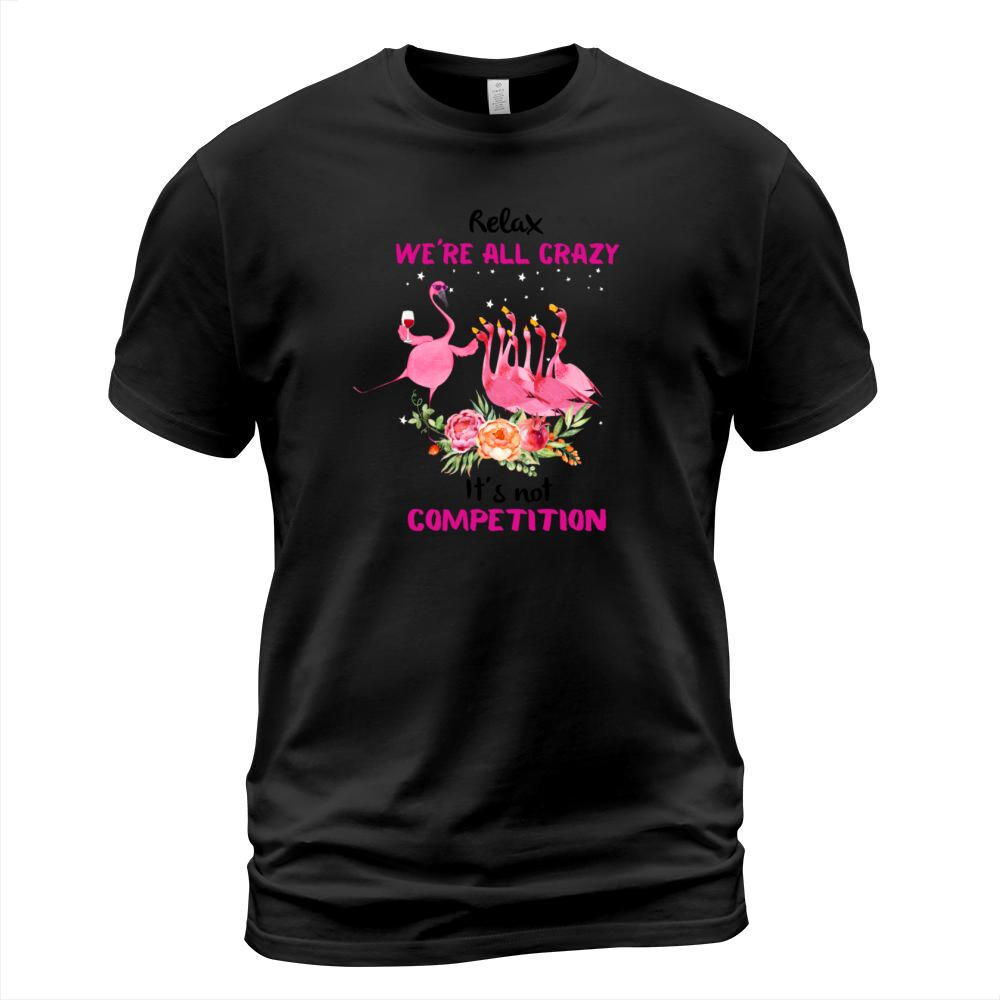 Flamingo We Are All Crazy Its Not Competition T-Shirt Unisex