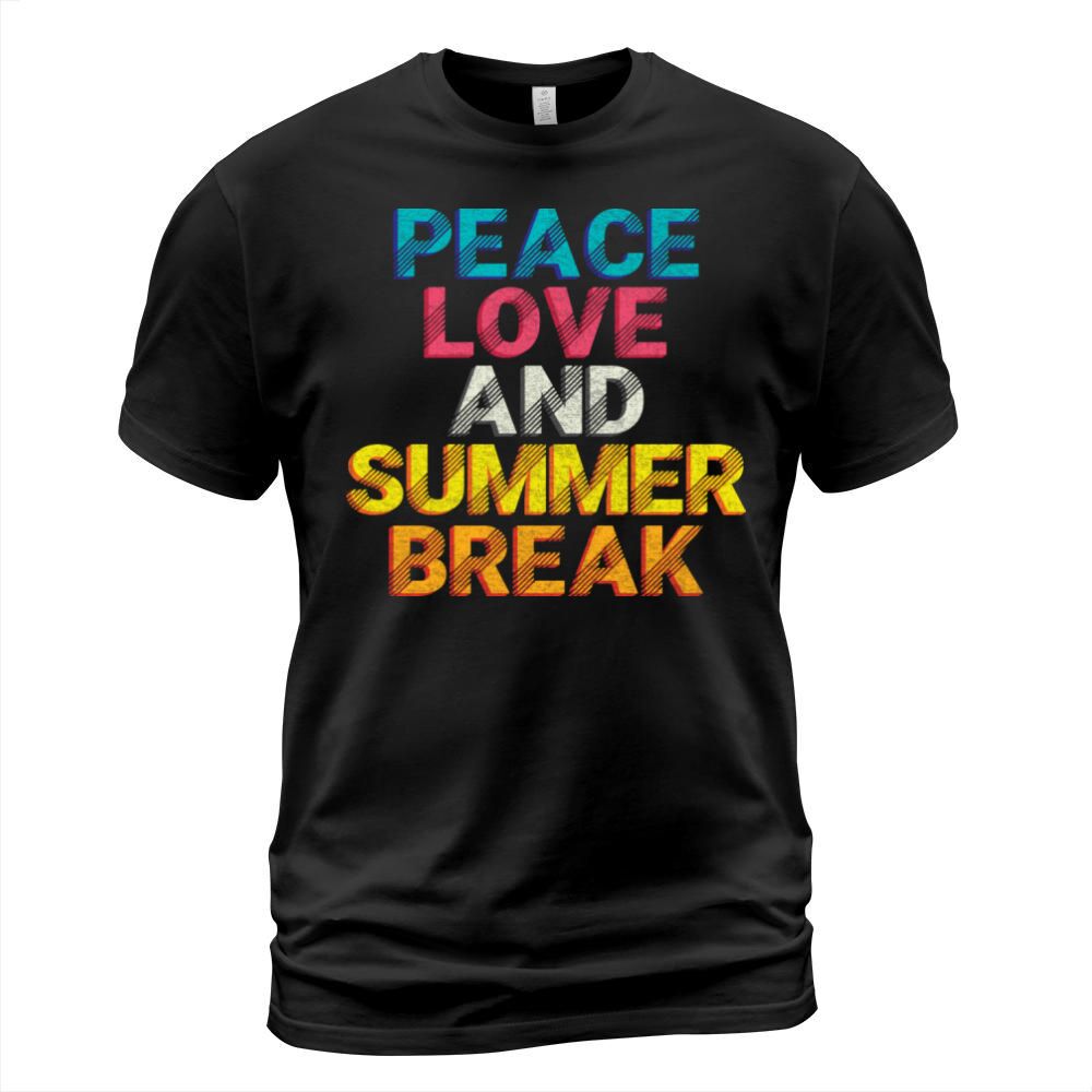 Retro Vintage Peace Love And Summer Break T-Shirt Unisex