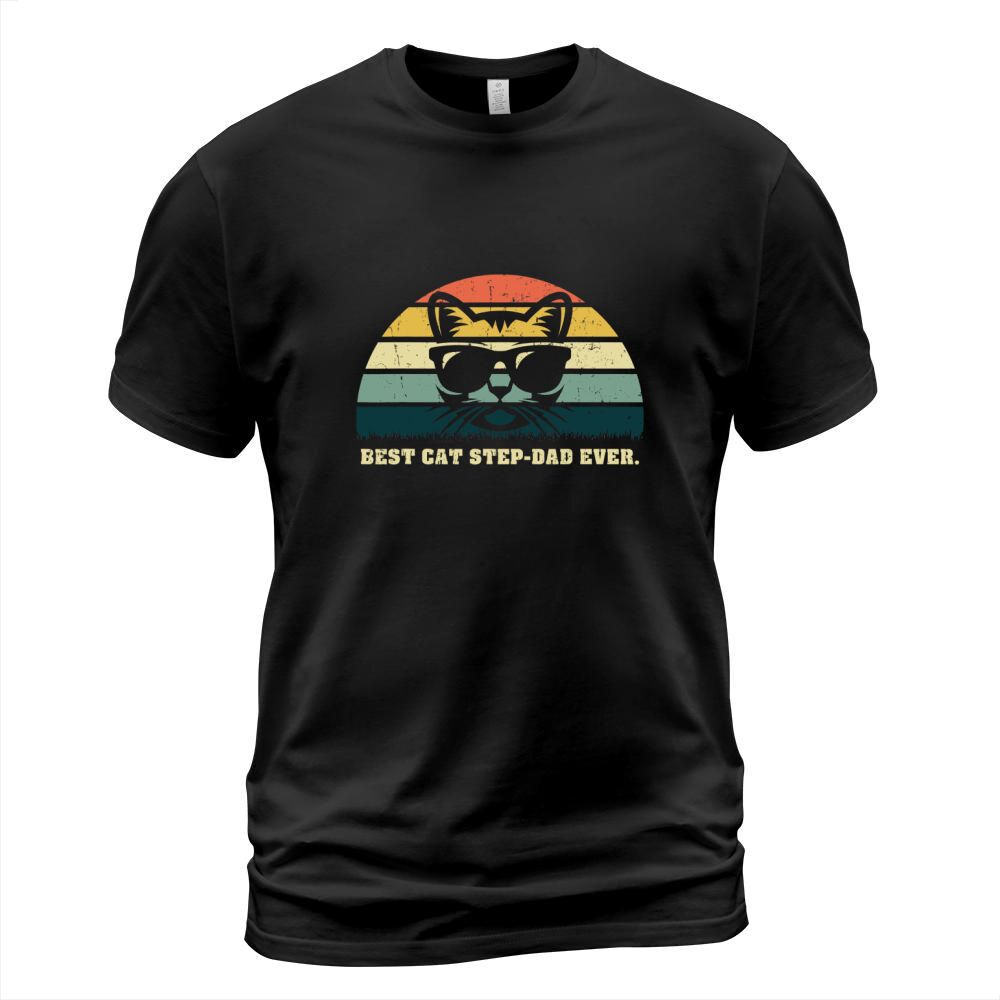 Vintage Best Cat Step-Dad Ever shirt T-Shirt Unisex