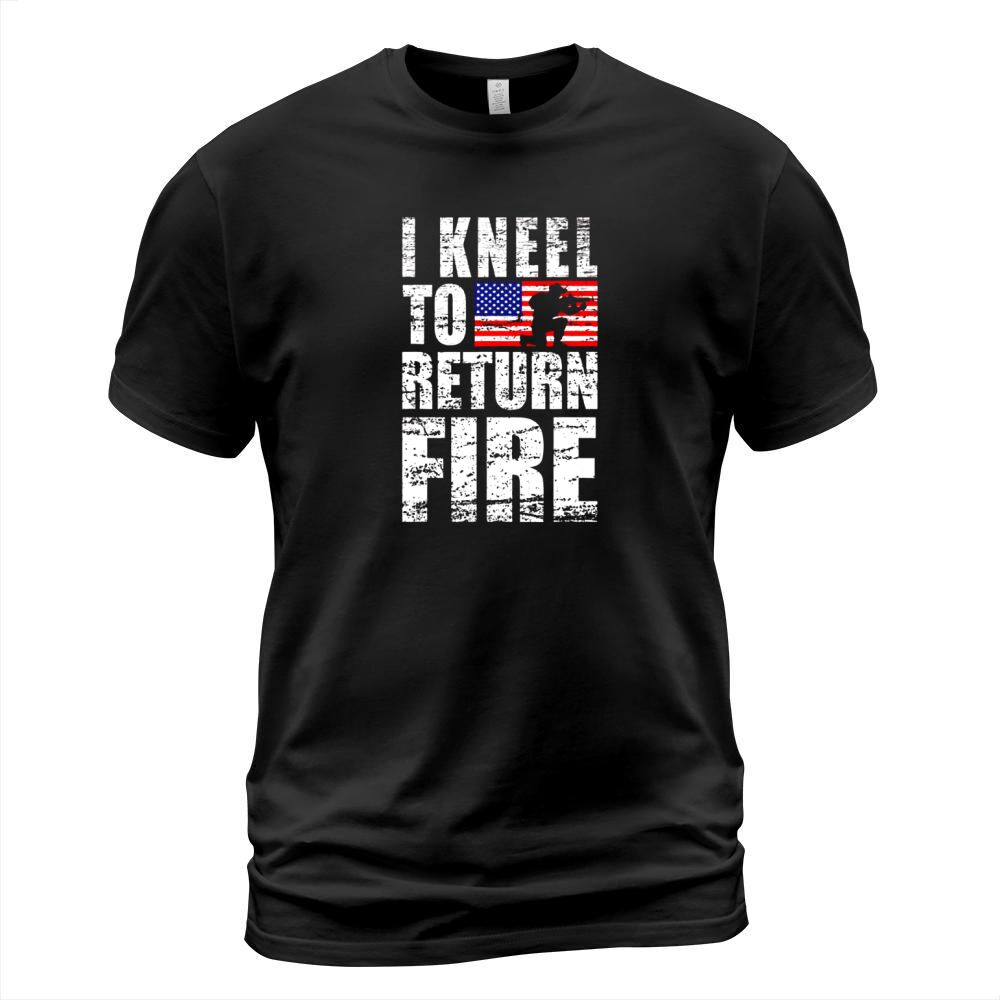 I Kneel To Return Fire Veteran USA Flag shirt T-Shirt Unisex