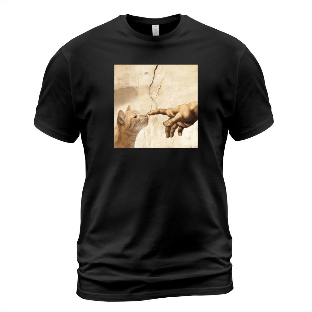 The Creation Of Adam Brown Cat Shirt T-Shirt Unisex