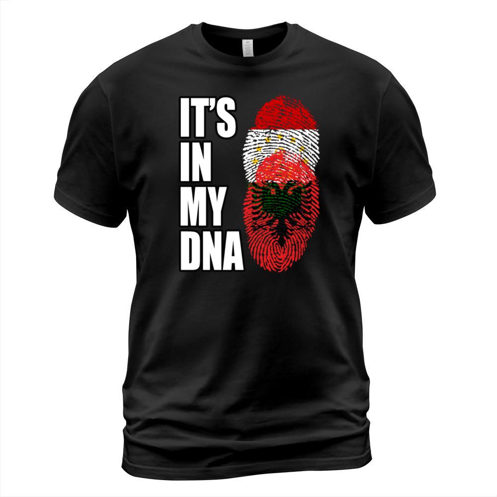 Tajikistani And Albanian Vintage Heritage DNA Flag T-Shirt Unisex
