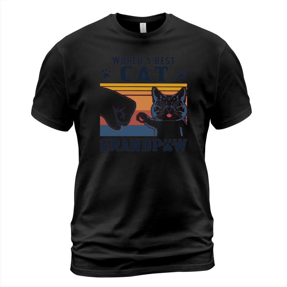 World’s Best Cat Grandpaw Vintage T-Shirt Unisex