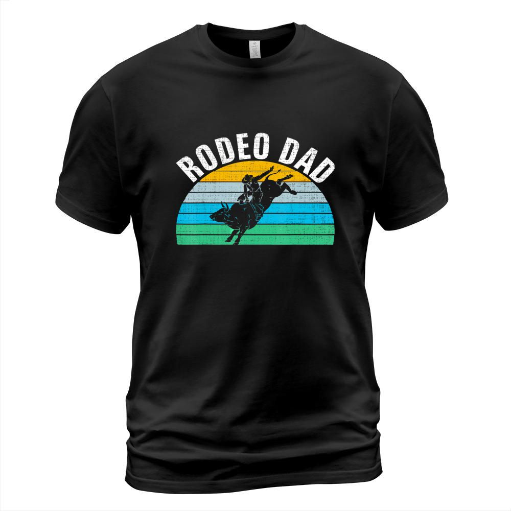 Retro Vintage Rodeo Dad Funny Bull Rider Fathers Day Gift T-Shirt T-Shirt Unisex