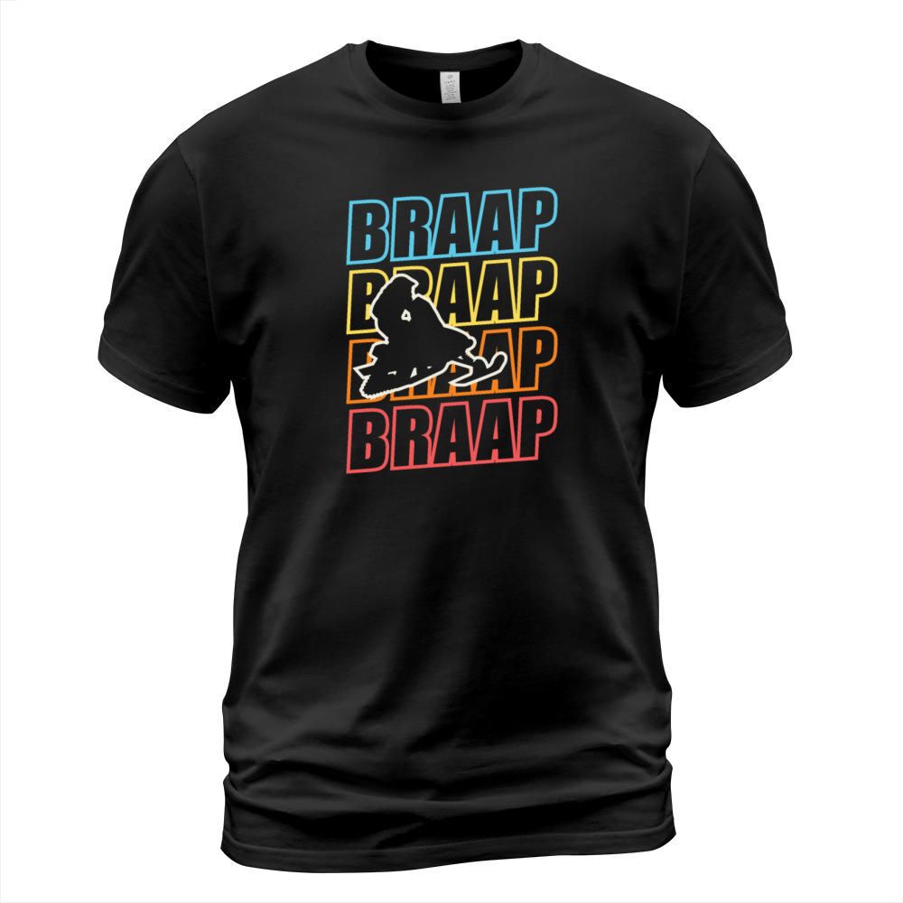 Vintage Braap Snowmobile Motorized Rider T-Shirt Unisex