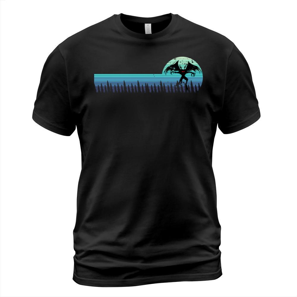 Mothman Vintage Cryptid Distressed Sunset T-Shirt Unisex