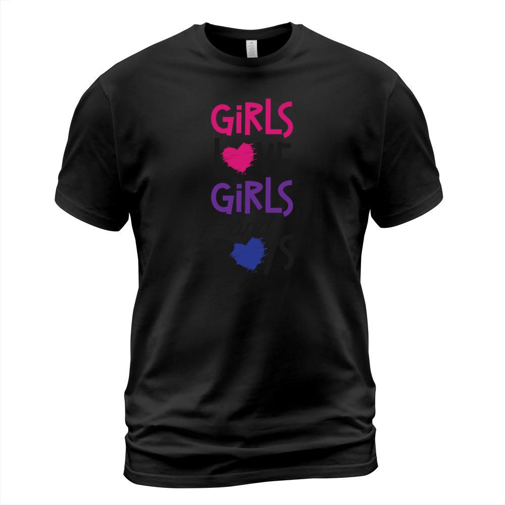 Bisexual Bi Pride Flag Girls Love T-Shirt Unisex