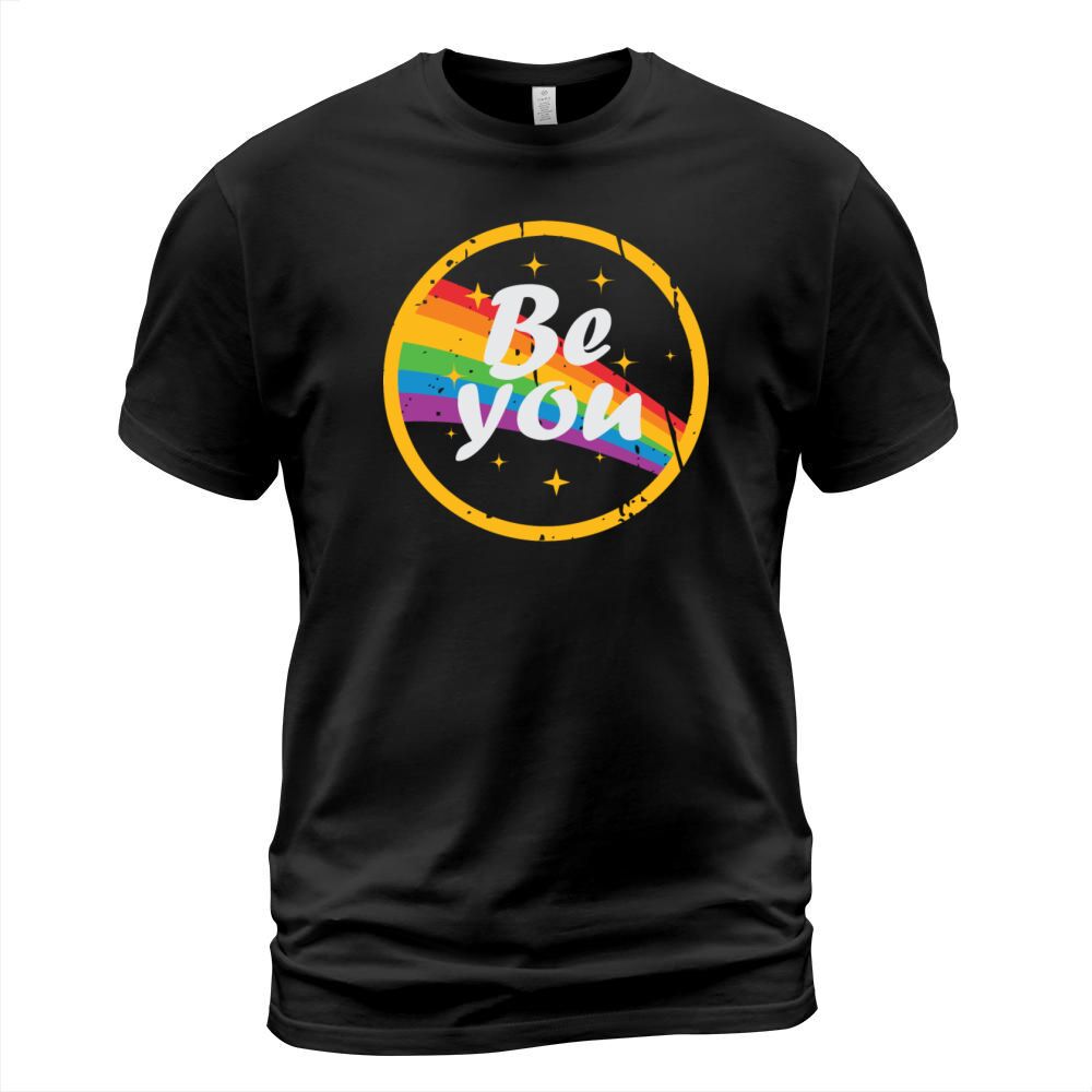 LGBTQ Be You Rainbow Gay Pride - Retro Vintage T-Shirt Unisex