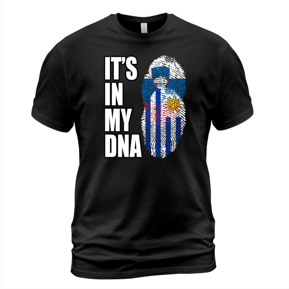 Slovenian And Uruguayan Vintage Heritage DNA Flag T-Shirt Unisex