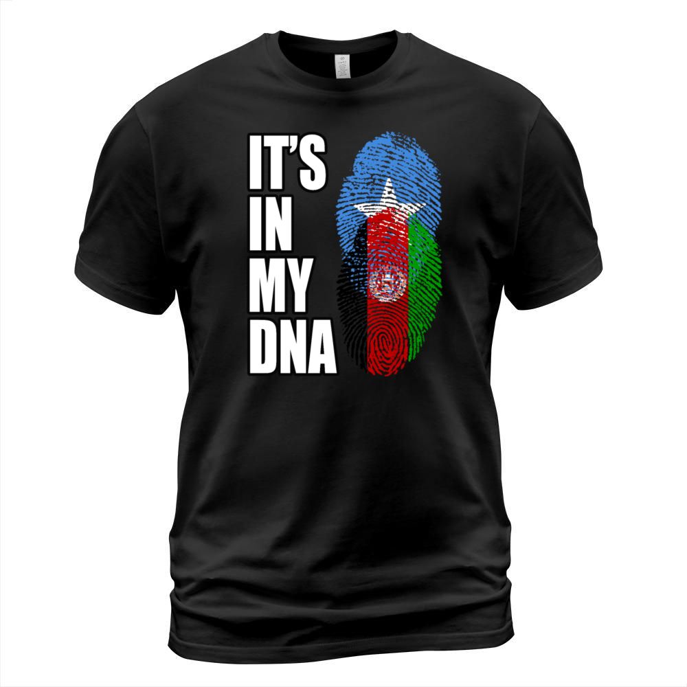 Somali And Afghanistan Vintage Heritage DNA Flag T-Shirt Unisex