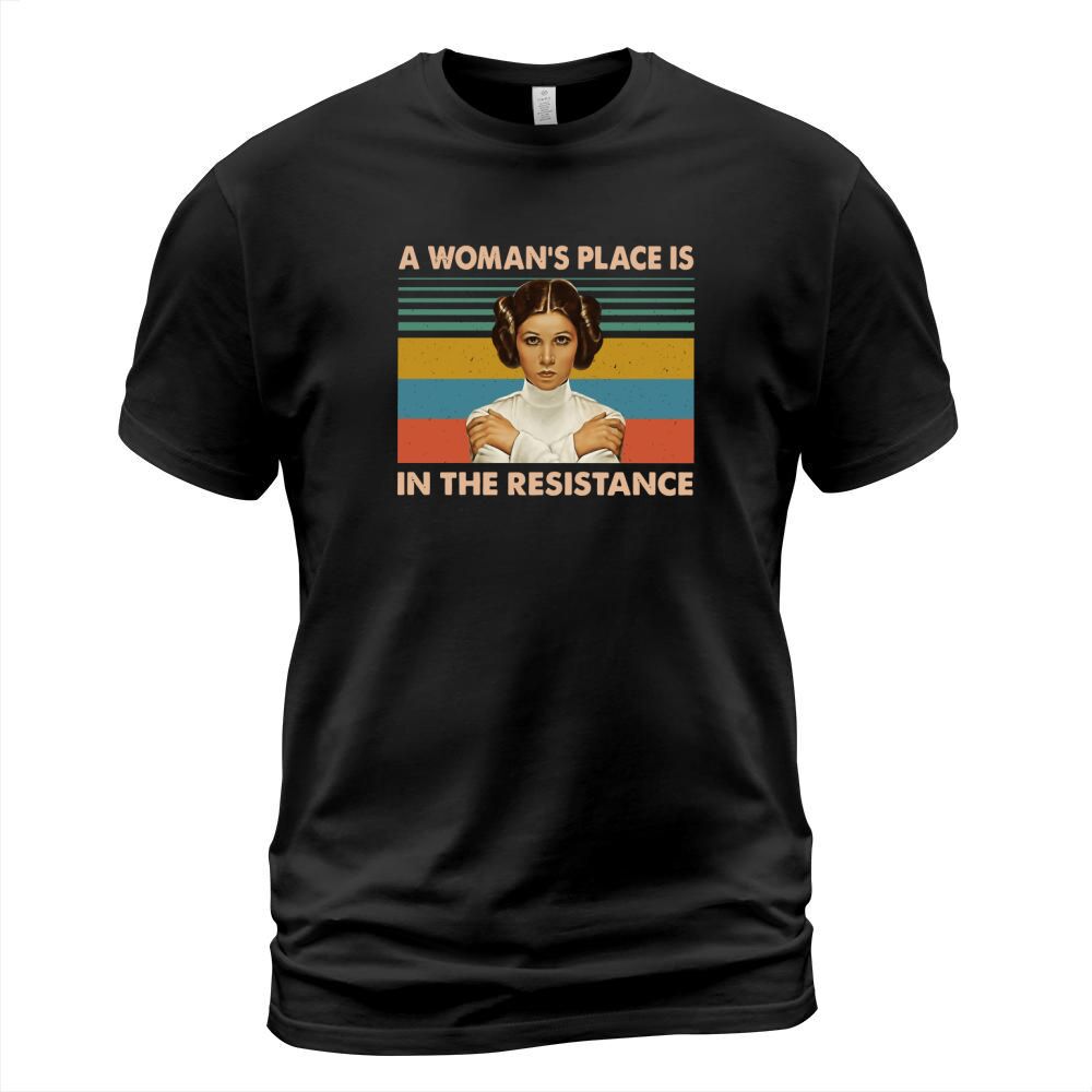 Carrie Fisher A woman’s place is in the resistance vintage shirt T-Shirt Unisex