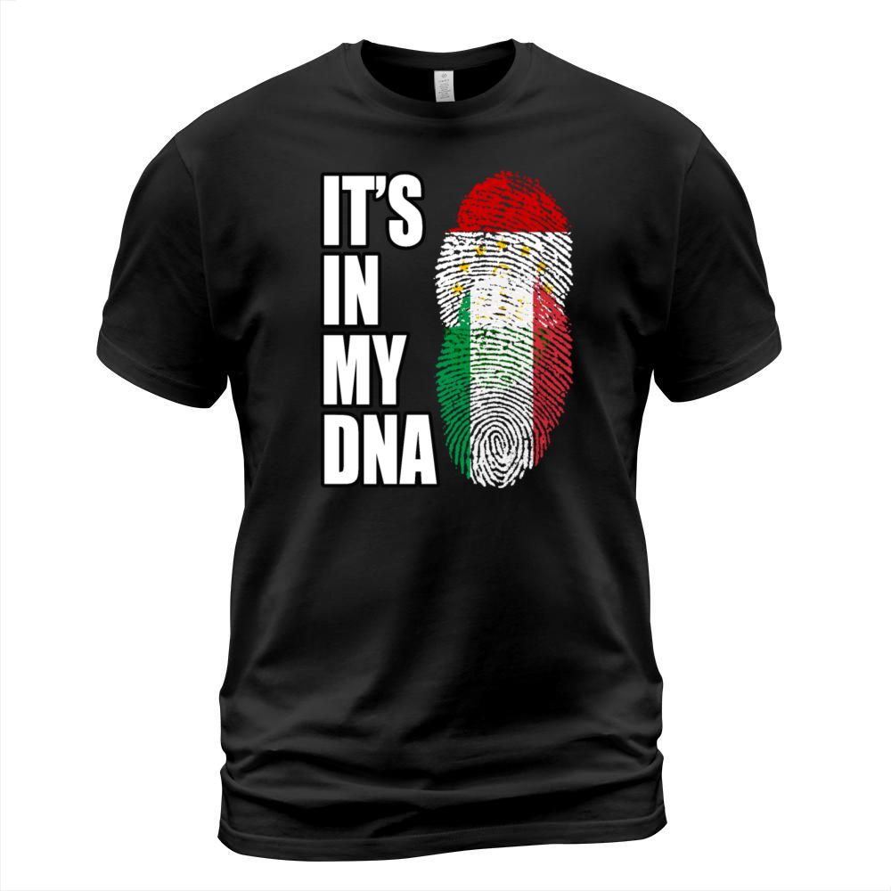 Tajikistani And Italian Vintage Heritage DNA Flag T-Shirt Unisex