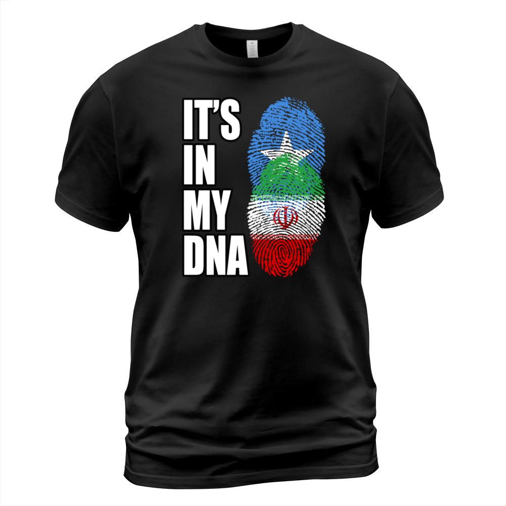 Somali And Iranian Vintage Heritage DNA Flag T-Shirt Unisex