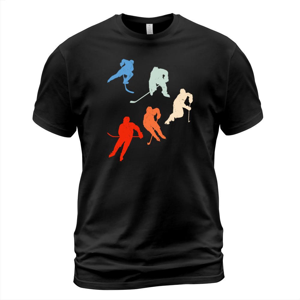 Retro Hockey Player Vintage Ice Hockey T-Shirt Unisex