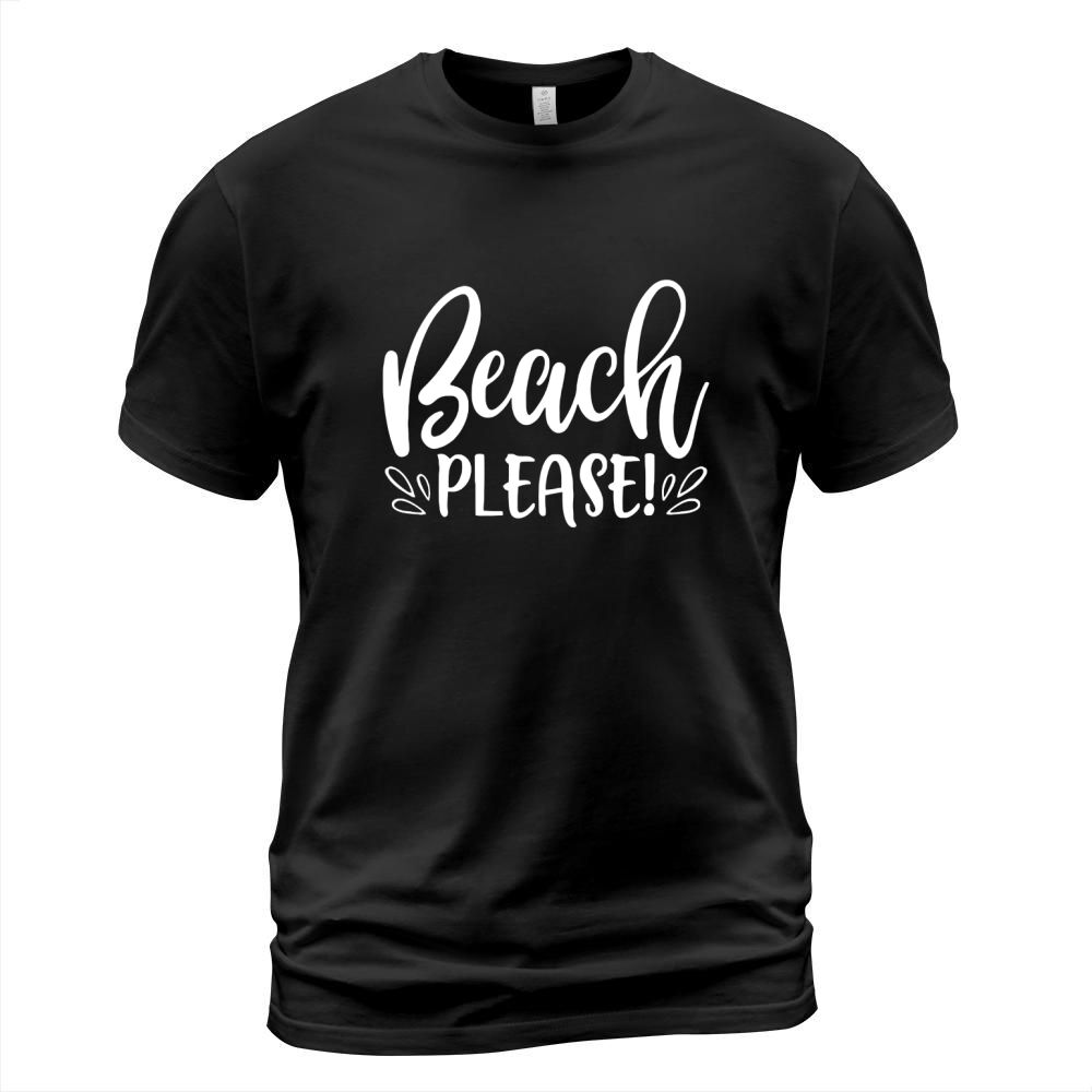 Beach Please Shirt Lustige Sommerferien Sprüche T-Shirt Unisex