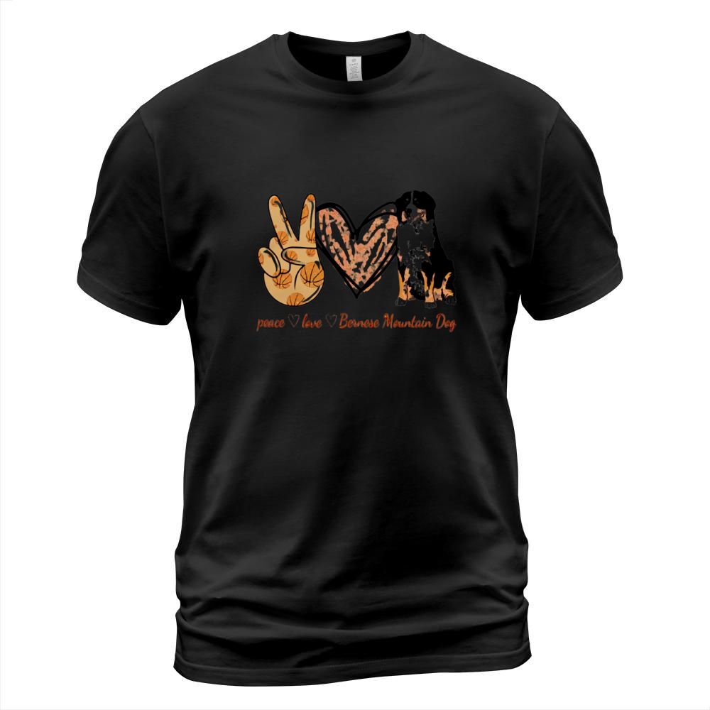 Peace Love Bernese Mountain Dog shirt T-Shirt Unisex
