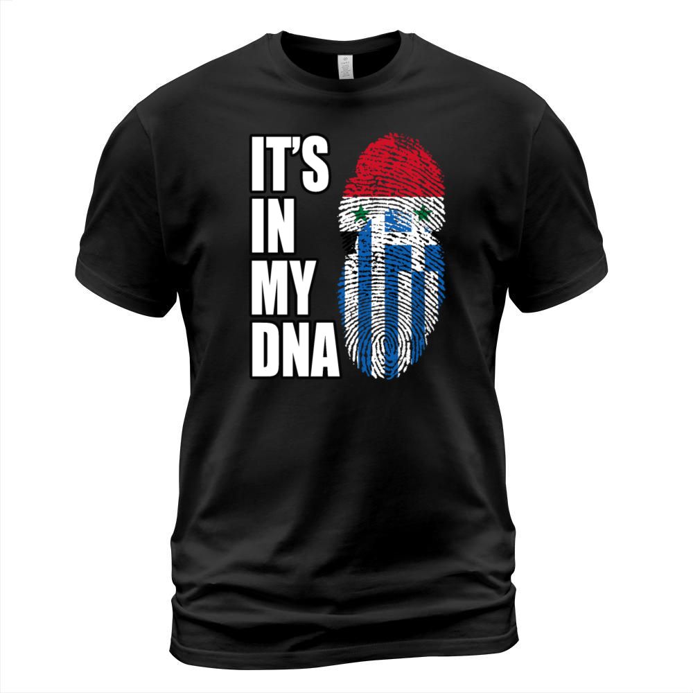 Syrian And Greek Vintage Heritage DNA Flag T-Shirt Unisex