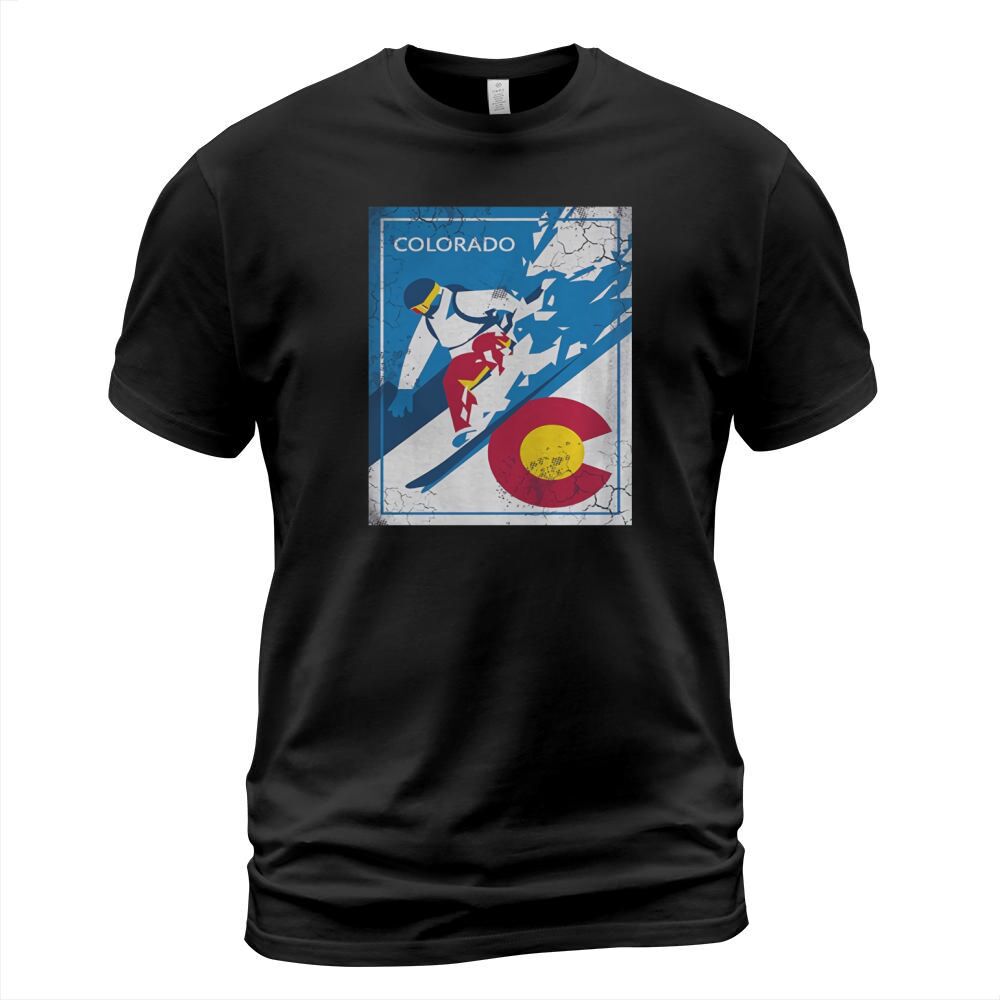 Snowboard Colorado Flag T-Shirt Unisex