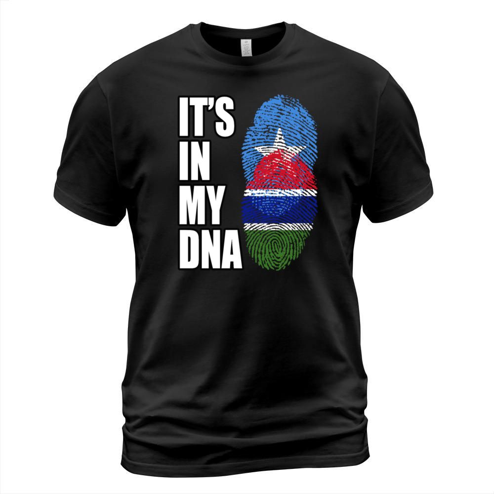 Somali And Gambian Vintage Heritage DNA Flag T-Shirt Unisex