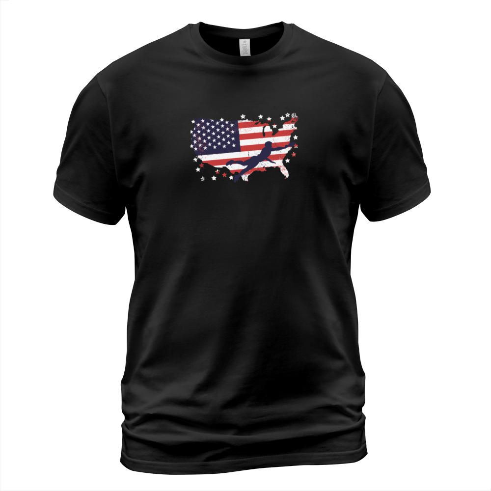 American flag Ultimate Frisbee T-Shirt Unisex