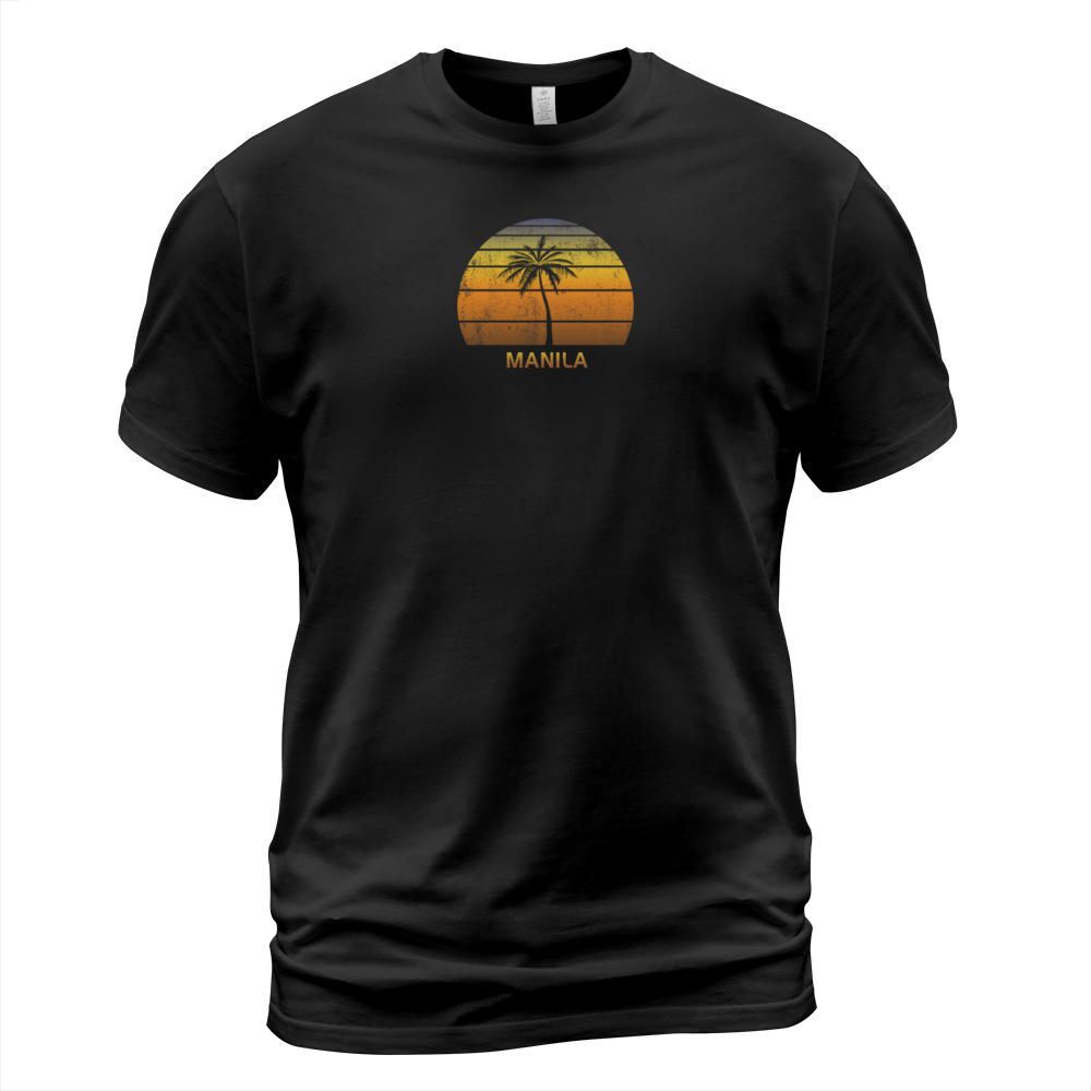 Retro Manila Philippines Vintage Sunset Beach T-Shirt Unisex
