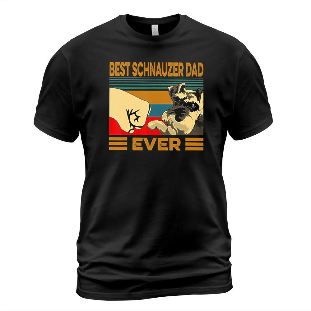 Best SCHNAUZER Dad Ever Retro Vintage T-Shirt T-Shirt Unisex