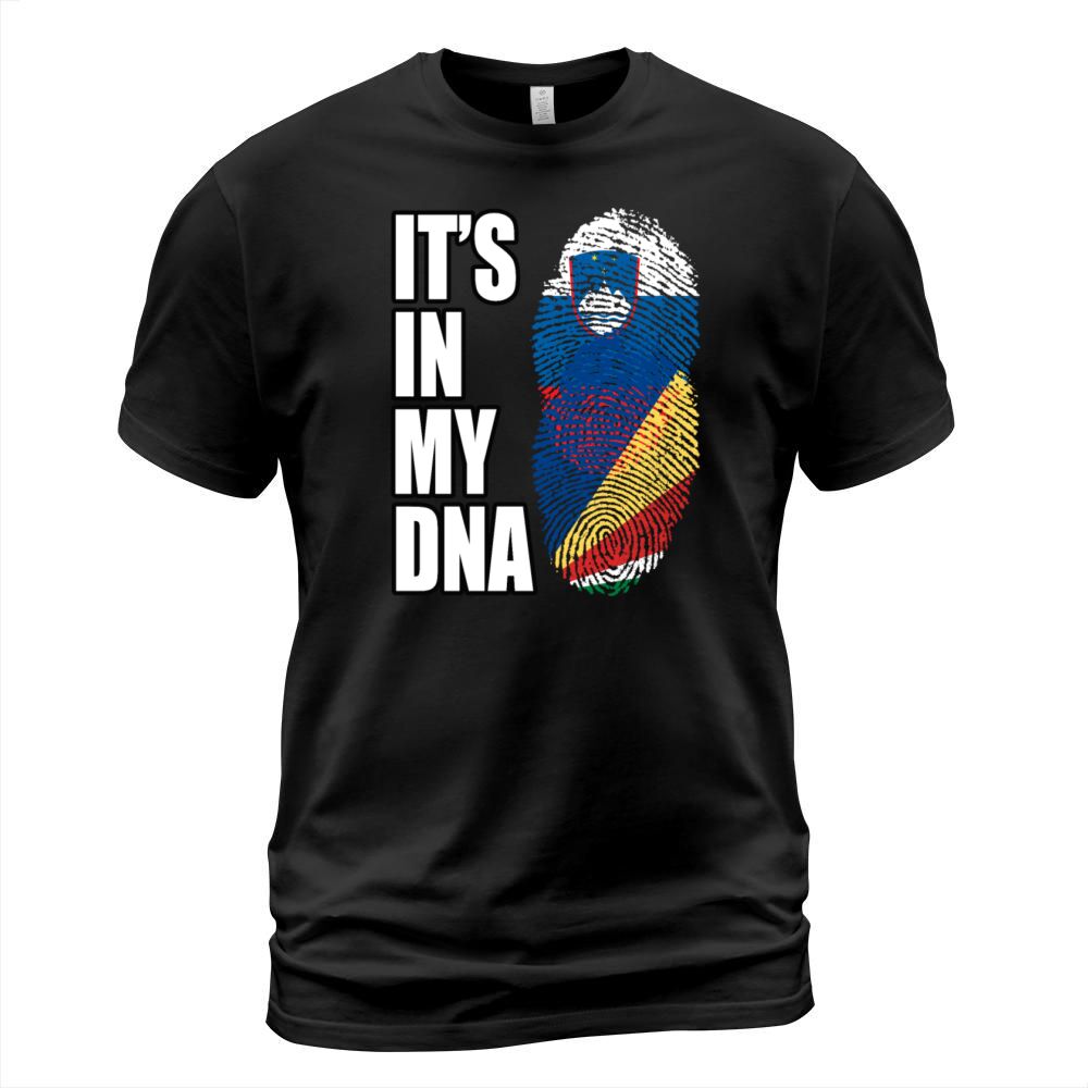 Slovenian And Seychellois Vintage Heritage DNA Fla T-Shirt Unisex
