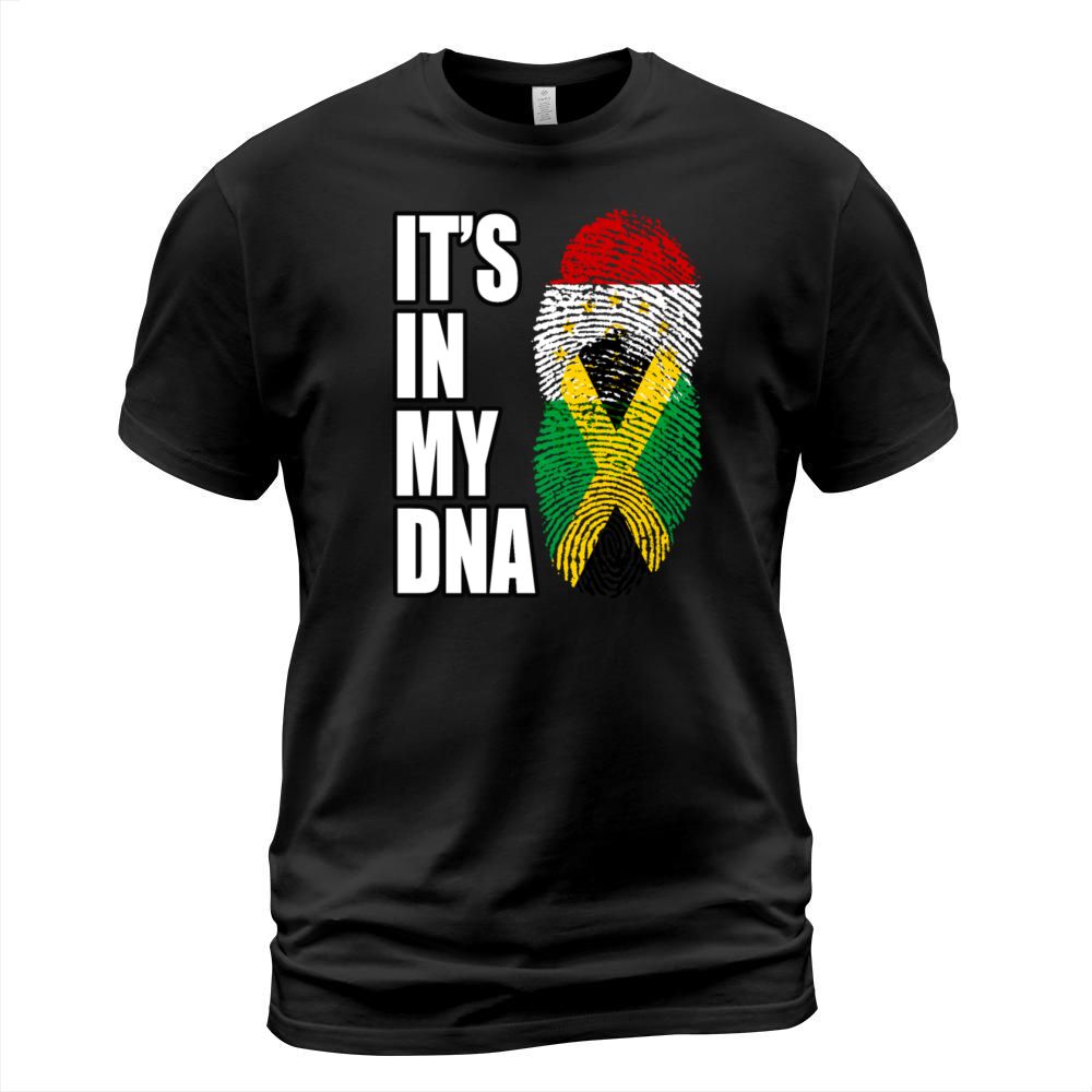 Tajikistani And Jamaican Vintage Heritage DNA Flag T-Shirt Unisex