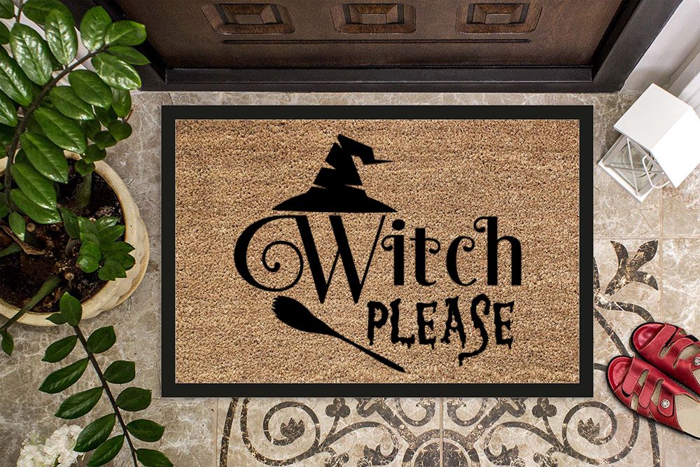 Witch Please Door Mat Halloween Doormat Witch Decor Fall Doormats