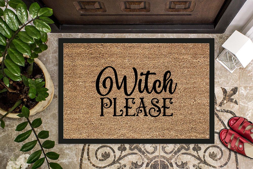 Witch Please Door Mat Halloween Doormat Witch Decor Fall Doormats