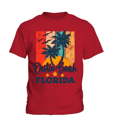 Destin Florida Vintage Beach Surfing Vacation Kids T-Shirt