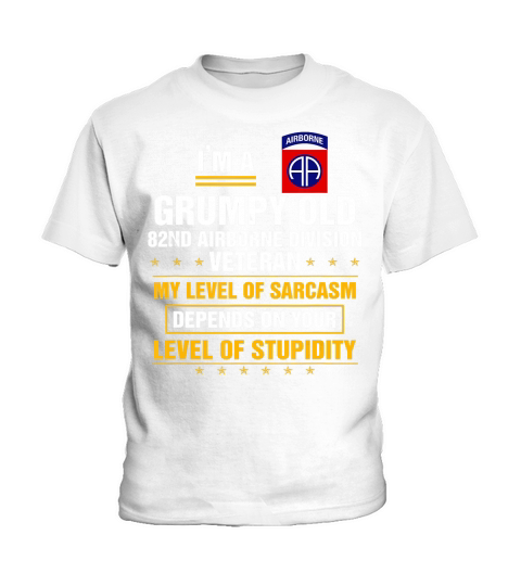 Im a Grumpy Old 82nd Airborne Division Veteran T-Shirt Kids T-Shirt