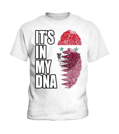 Syrian And Qatari Vintage Heritage DNA Flag Kids T-Shirt