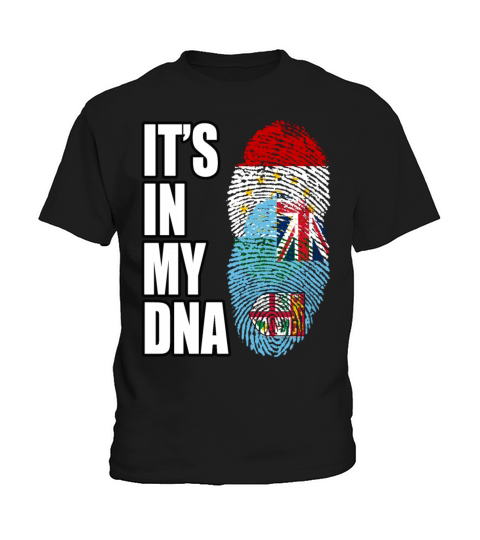 Tajikistani And Fijian Vintage Heritage DNA Flag Kids T-Shirt