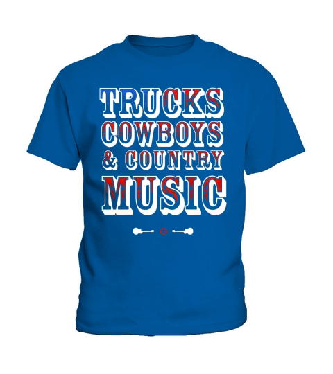 trucks, cowboys and Country Music american flag T-Shirt Kids T-Shirt