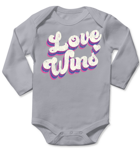 Bisexual Bi Pride Flag Love Wins Long Sleeve Baby One-Piece
